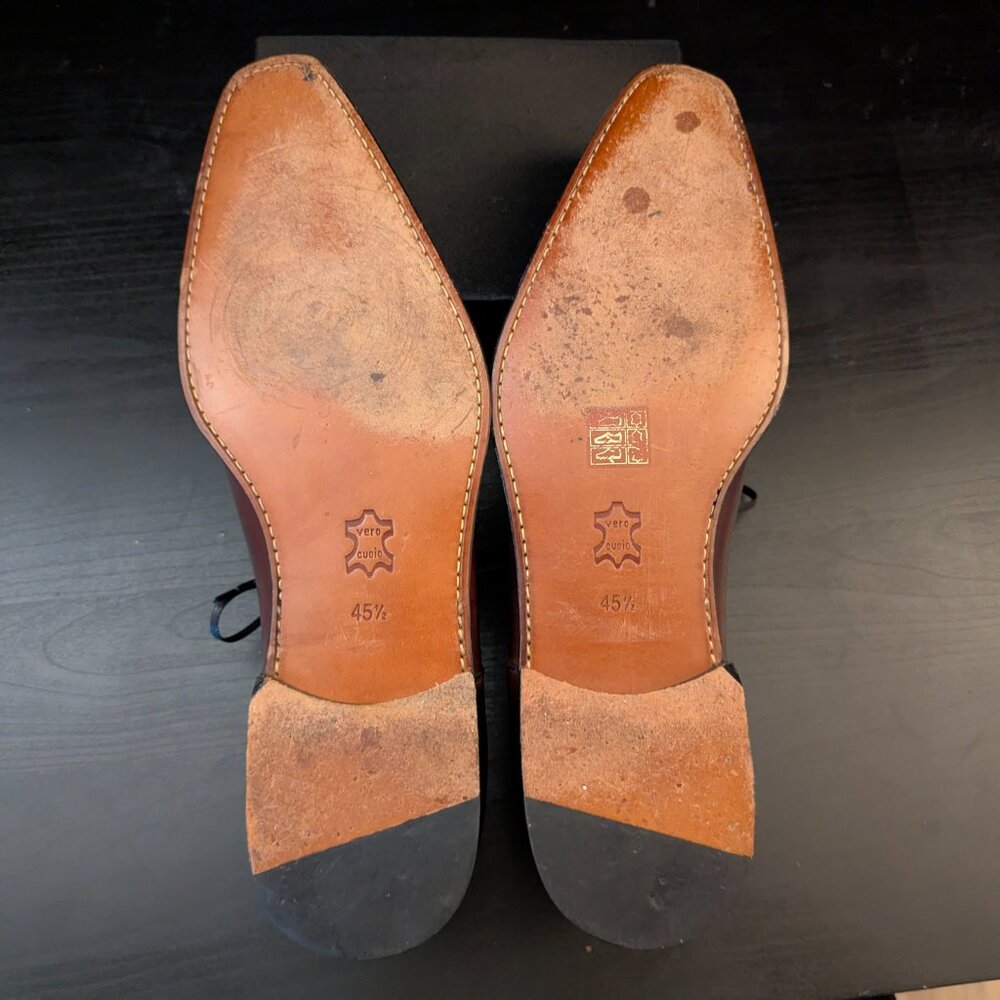 Finsbury Collection Vendome Men's Brown Leather Cap toe Oxfords EU 45.5 US 11.5 - Picture 8 of 14